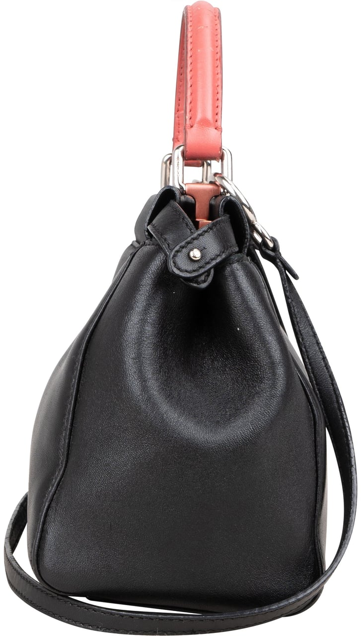 Fendi Fendi Black Leather Peekaboo Handbag Zwart