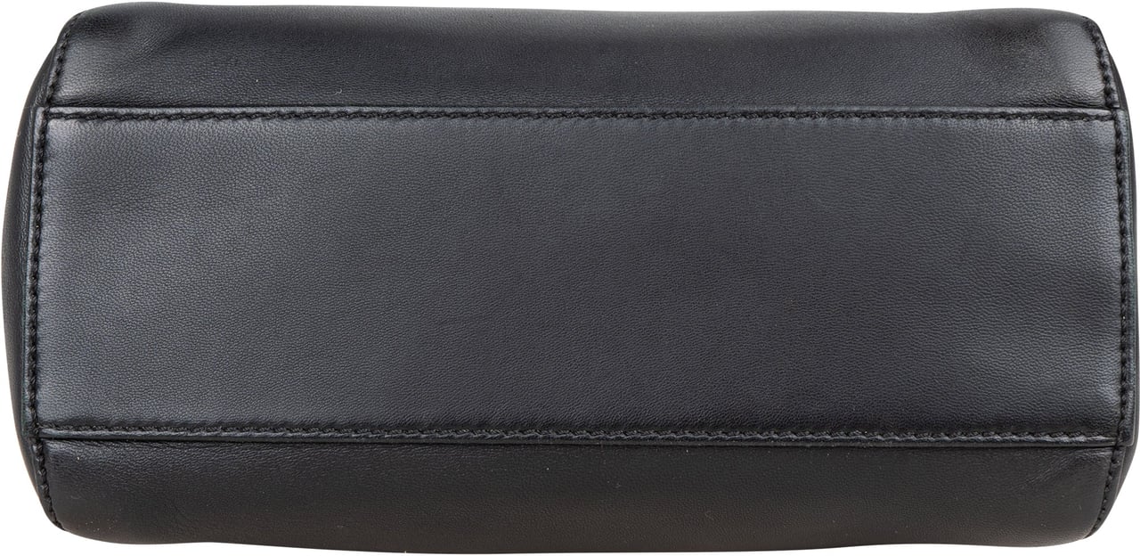 Fendi Fendi Black Leather Peekaboo Handbag Zwart