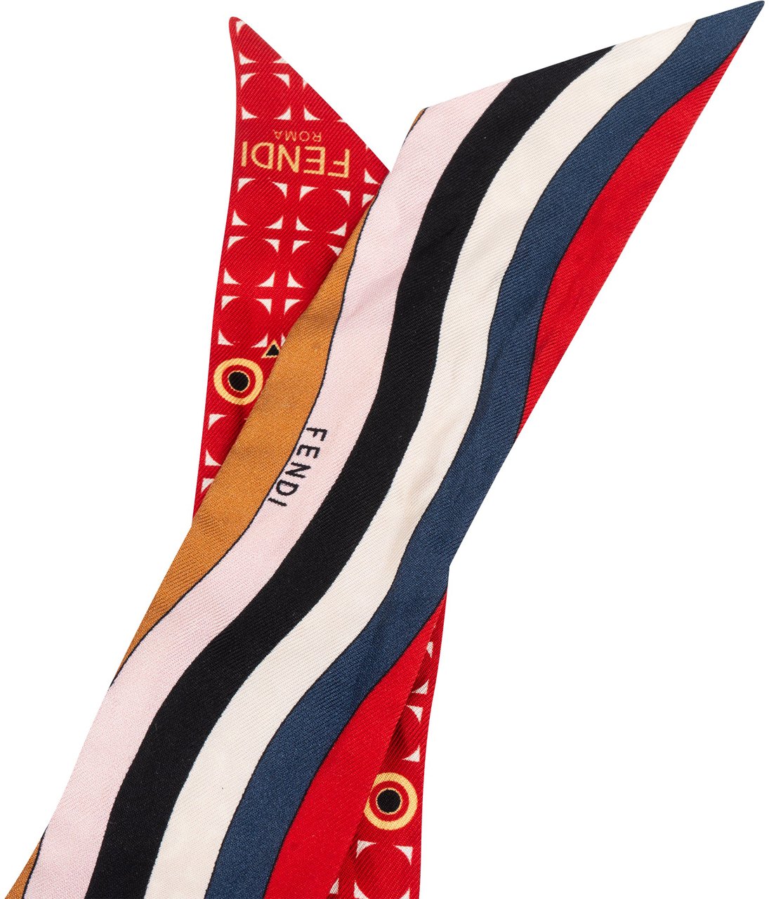 Fendi Fendi Multicolor Silk Scarf Tuch Rood