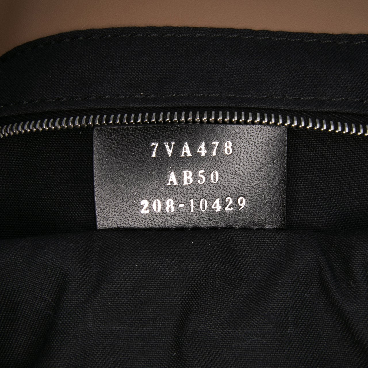 Fendi Large Zucca and Pequin Canvas Convertible Baguette Satchel Bruin