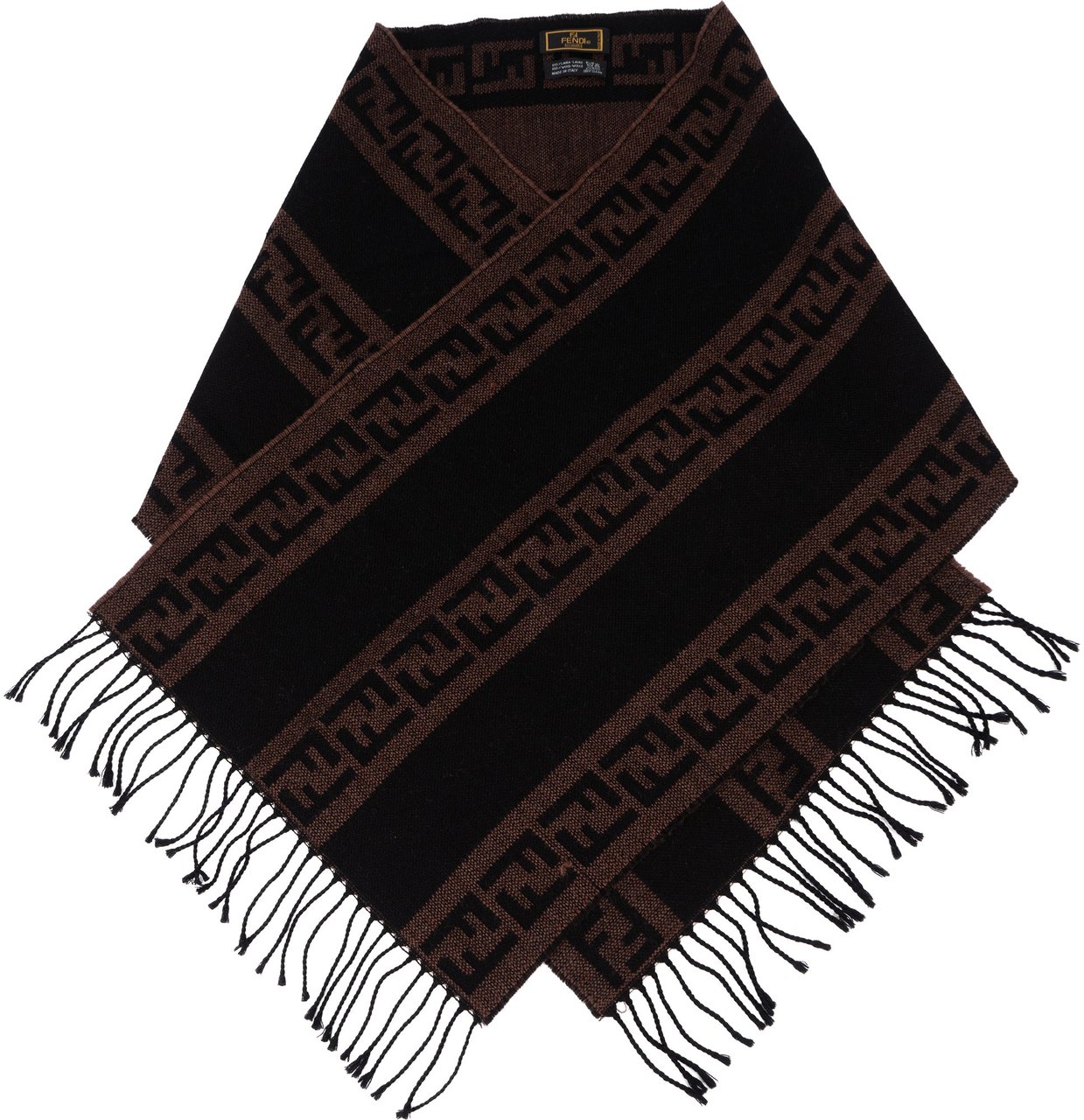 Fendi Fendi FF Monogram Wool Scarf Schal Zwart