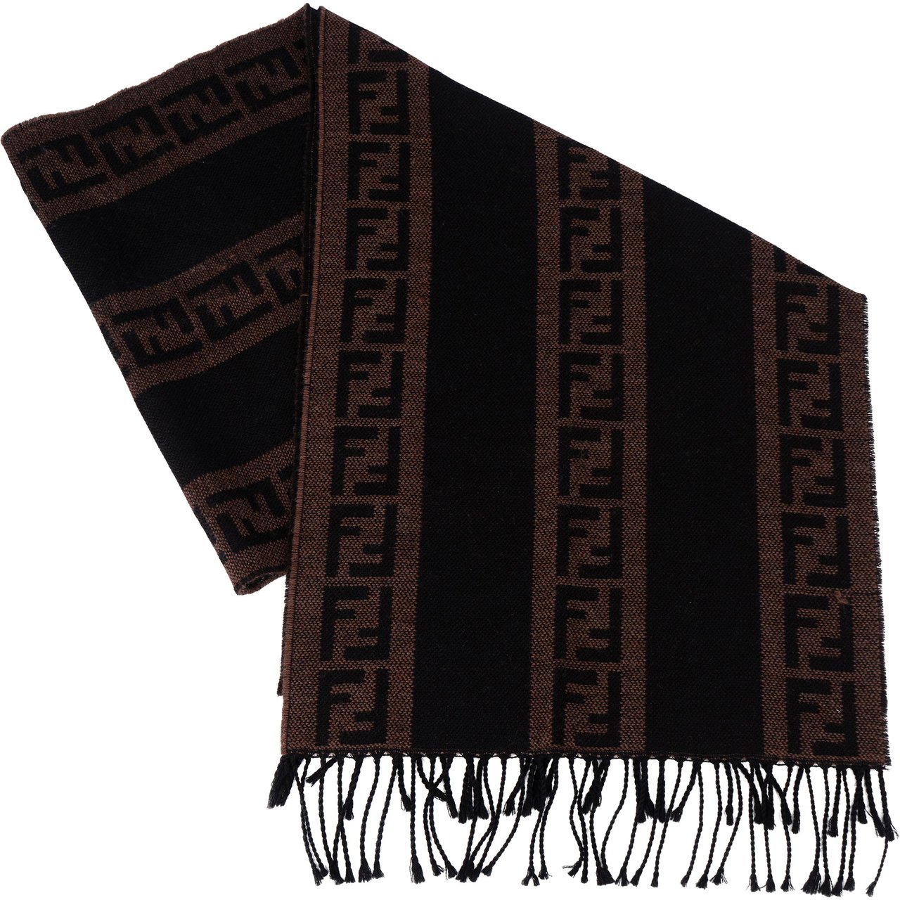 Fendi Fendi FF Monogram Wool Scarf Schal Zwart
