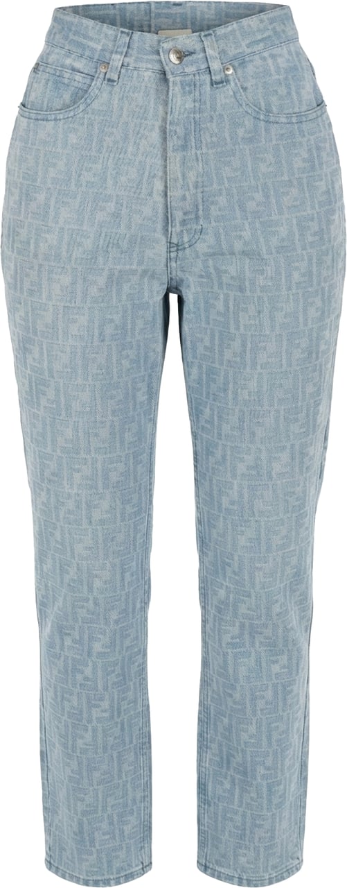 Fendi Fendi FF Monogram Women Jeans (IT42 / DE36) Blauw
