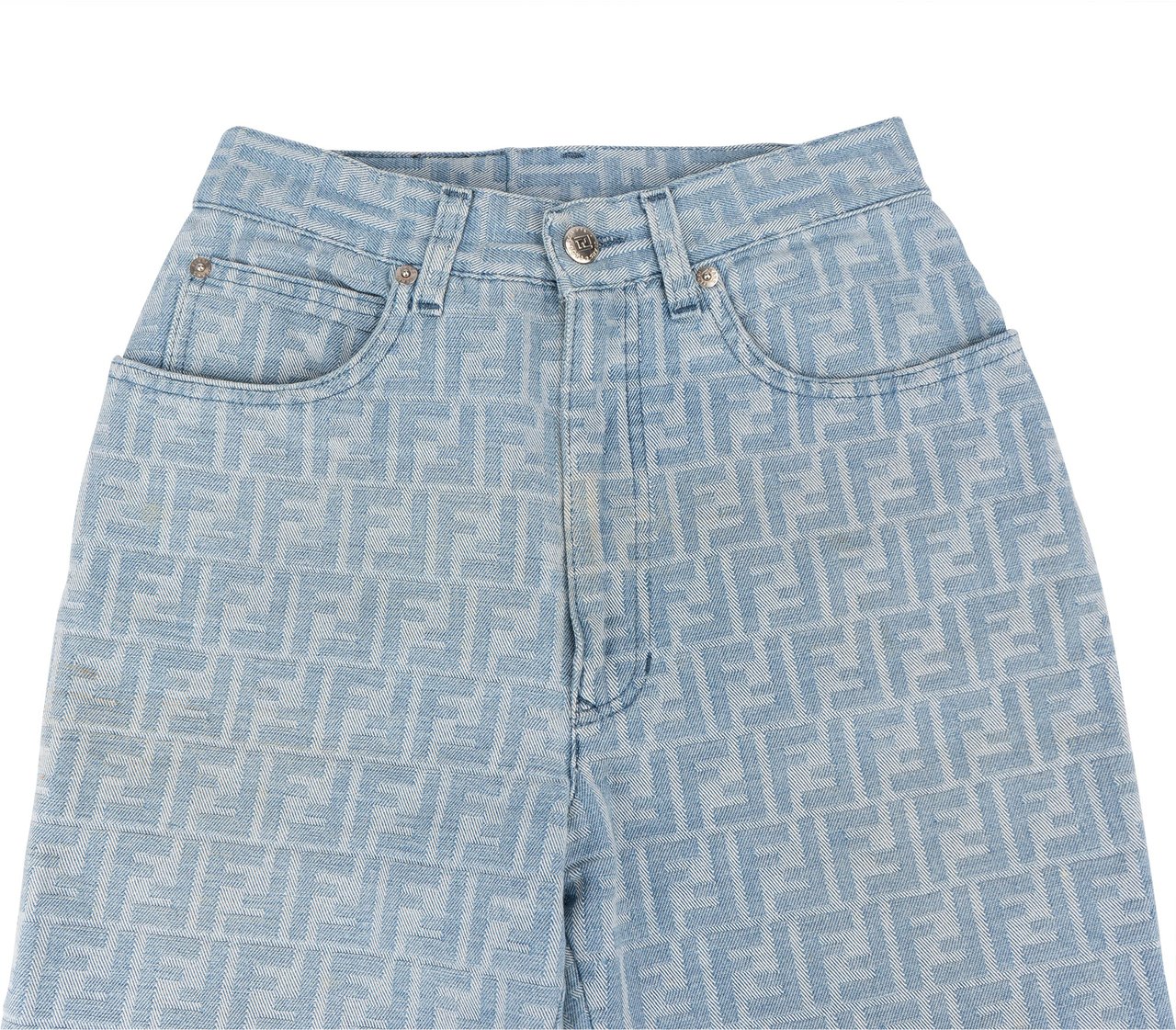 Fendi Fendi FF Monogram Women Jeans (IT42 / DE36) Blauw