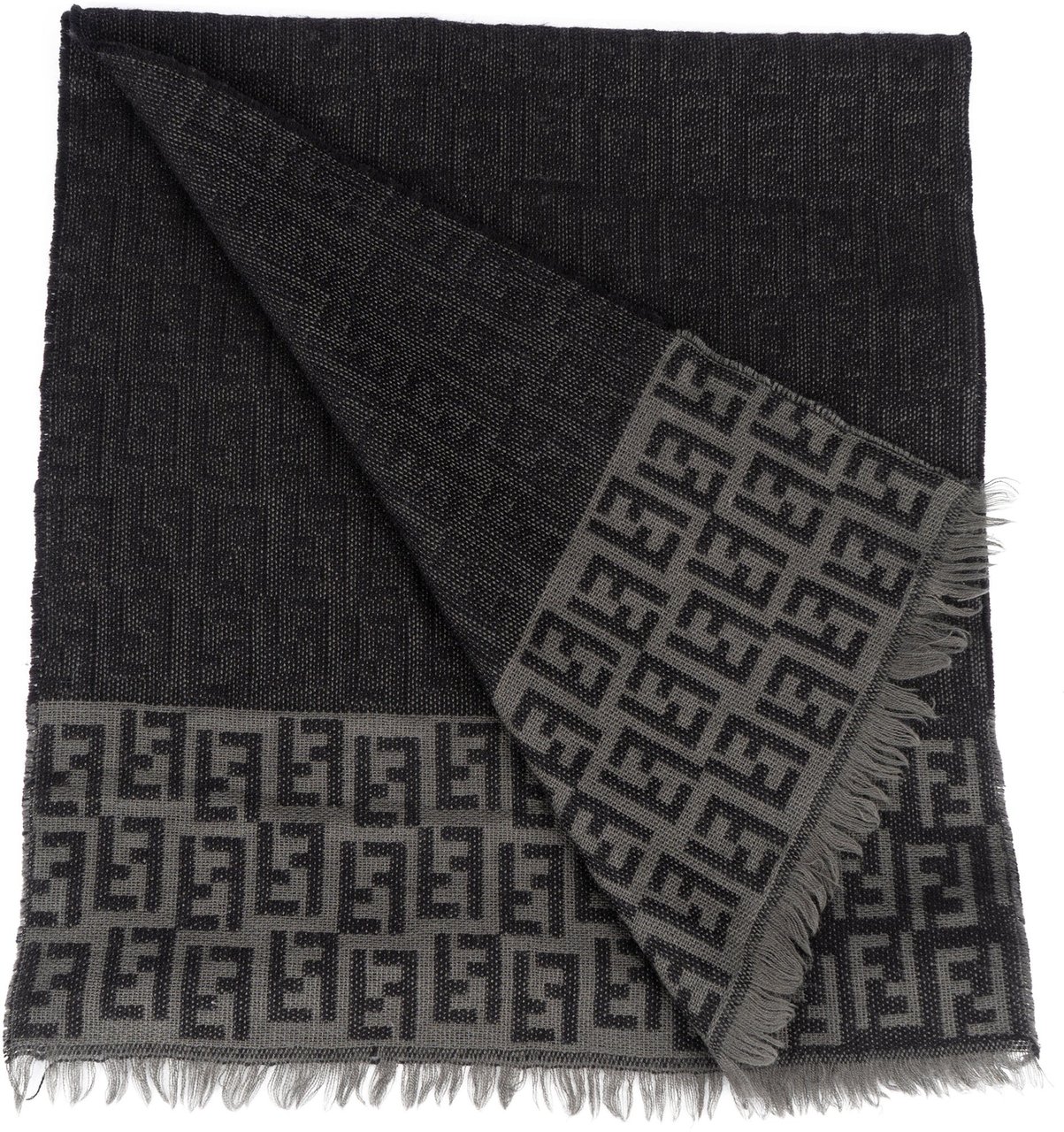 Fendi Fendi FF Monogram Wool Scarf Schal Zwart