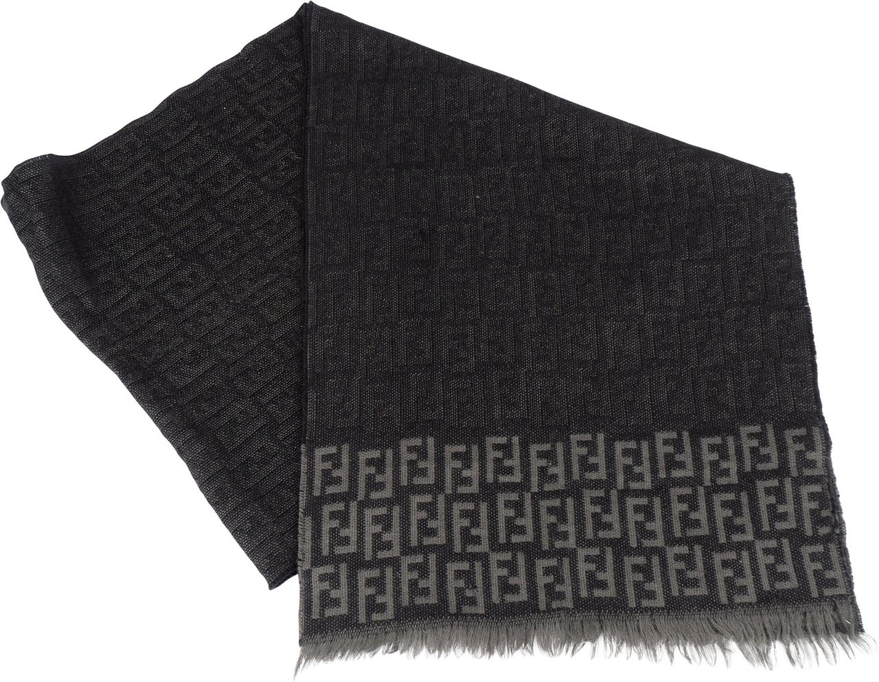 Fendi Fendi FF Monogram Wool Scarf Schal Zwart