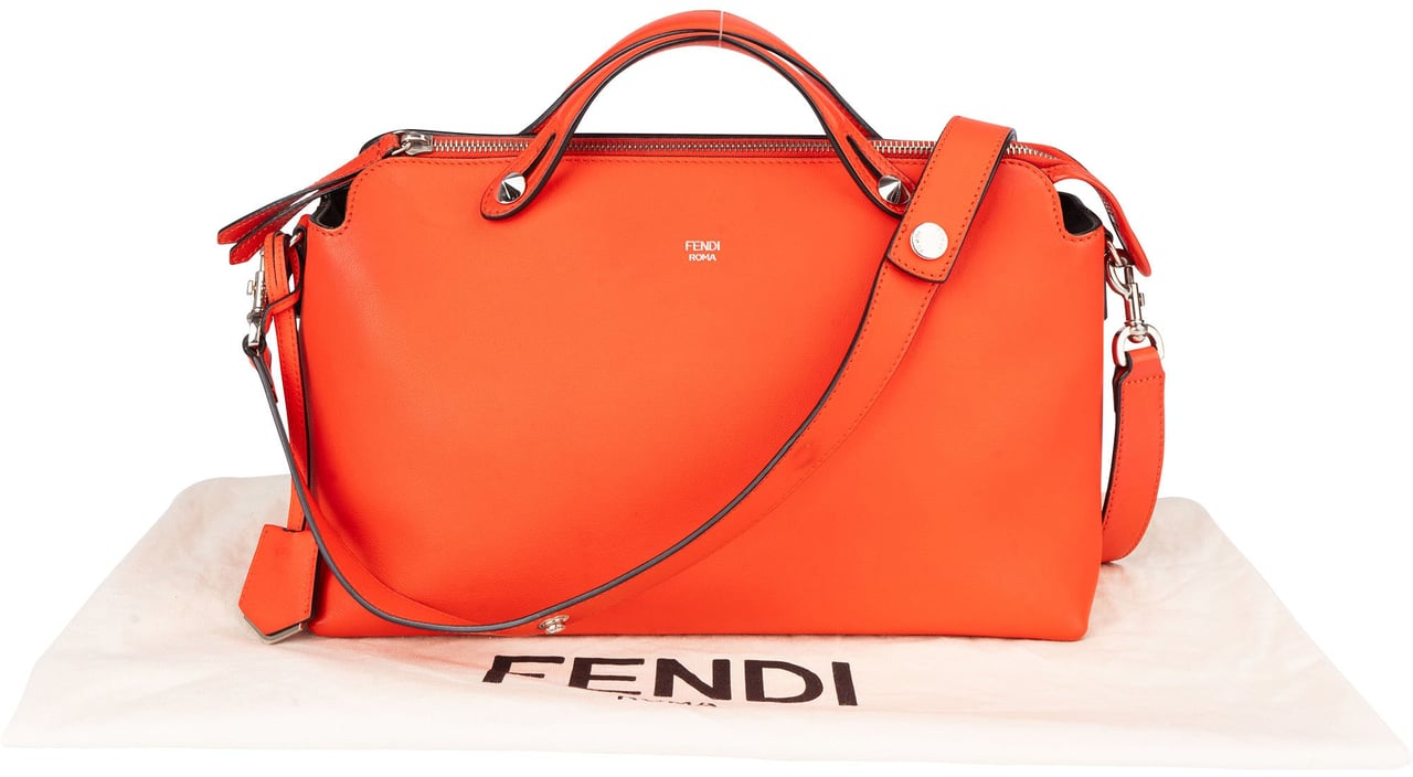 Fendi Fendi Coral Leather By The Way Handbag Rood