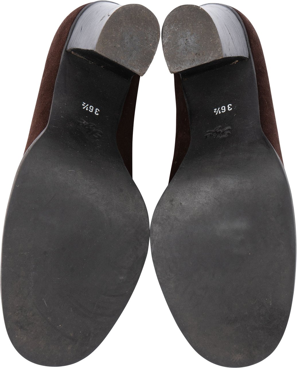 Fendi Fendi Brown Suede Baguette Buckle Pumps (36,5) Bruin