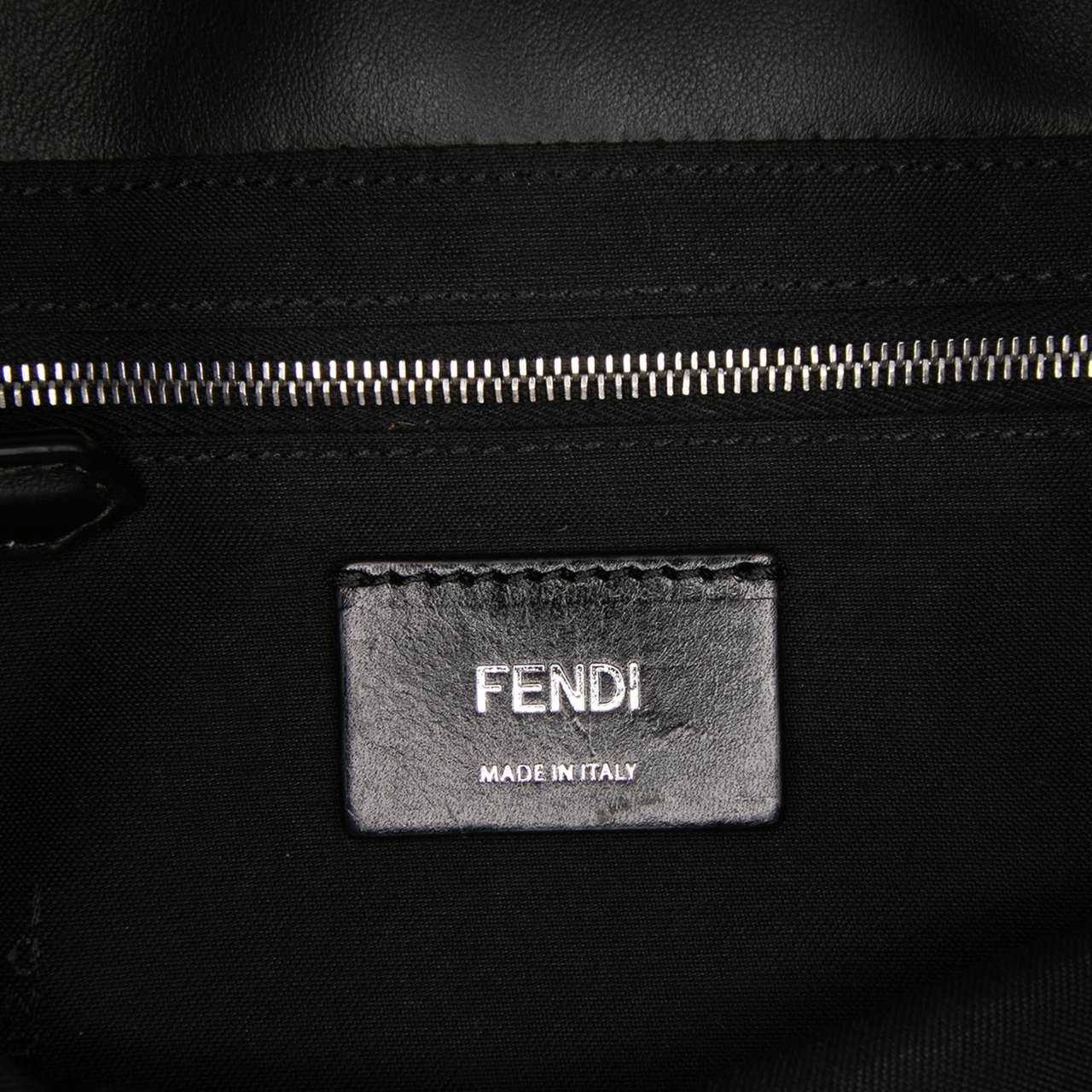 Fendi Zucca Canvas Convertible Baguette Satchel Bruin