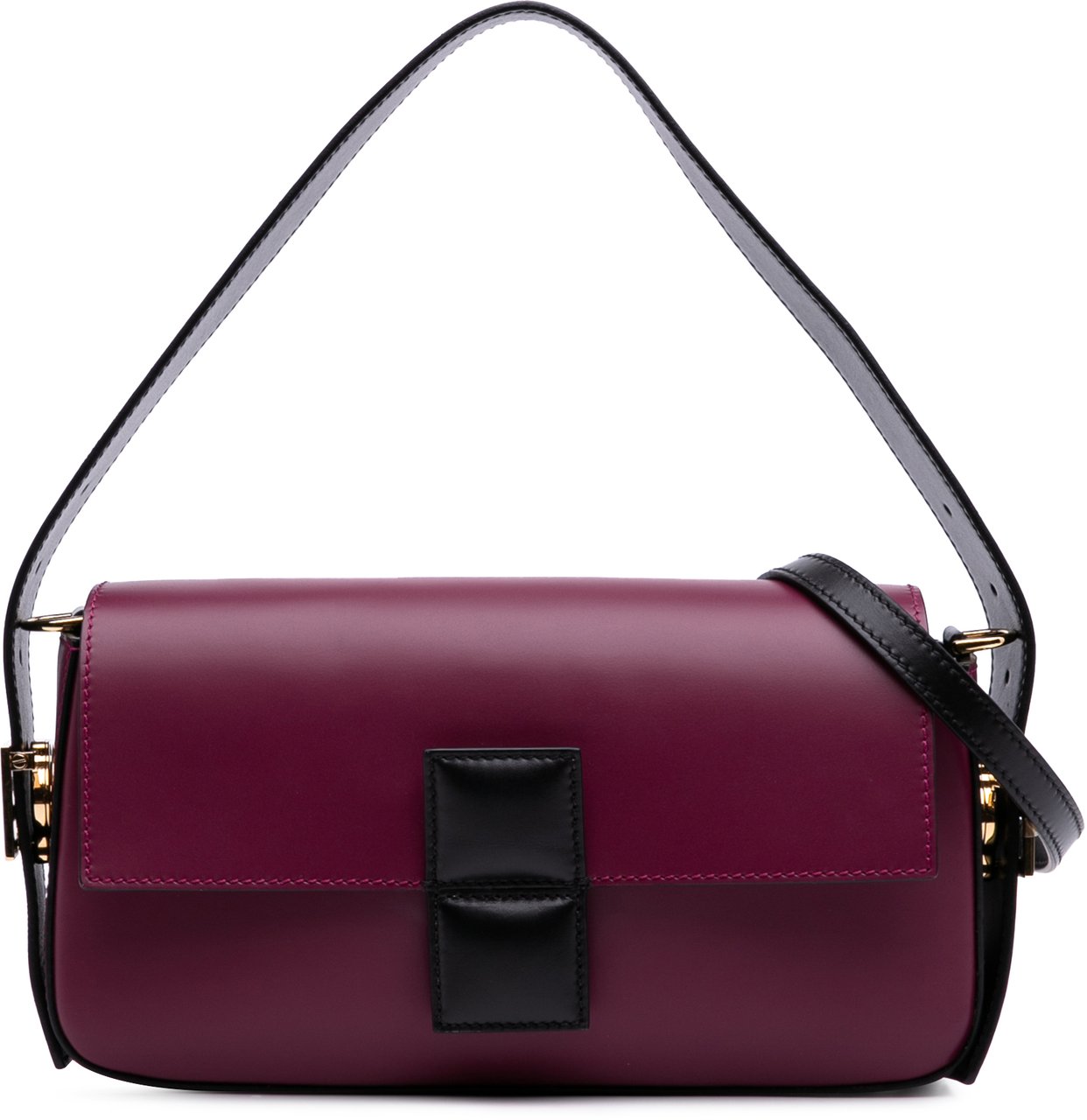 Fendi Stefano Pilati Nappa Twist Baguette Satchel Rood
