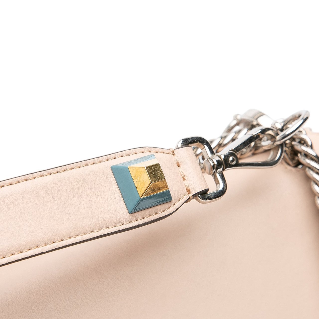 Fendi Medium Scalloped Leather Kan I Satchel Roze