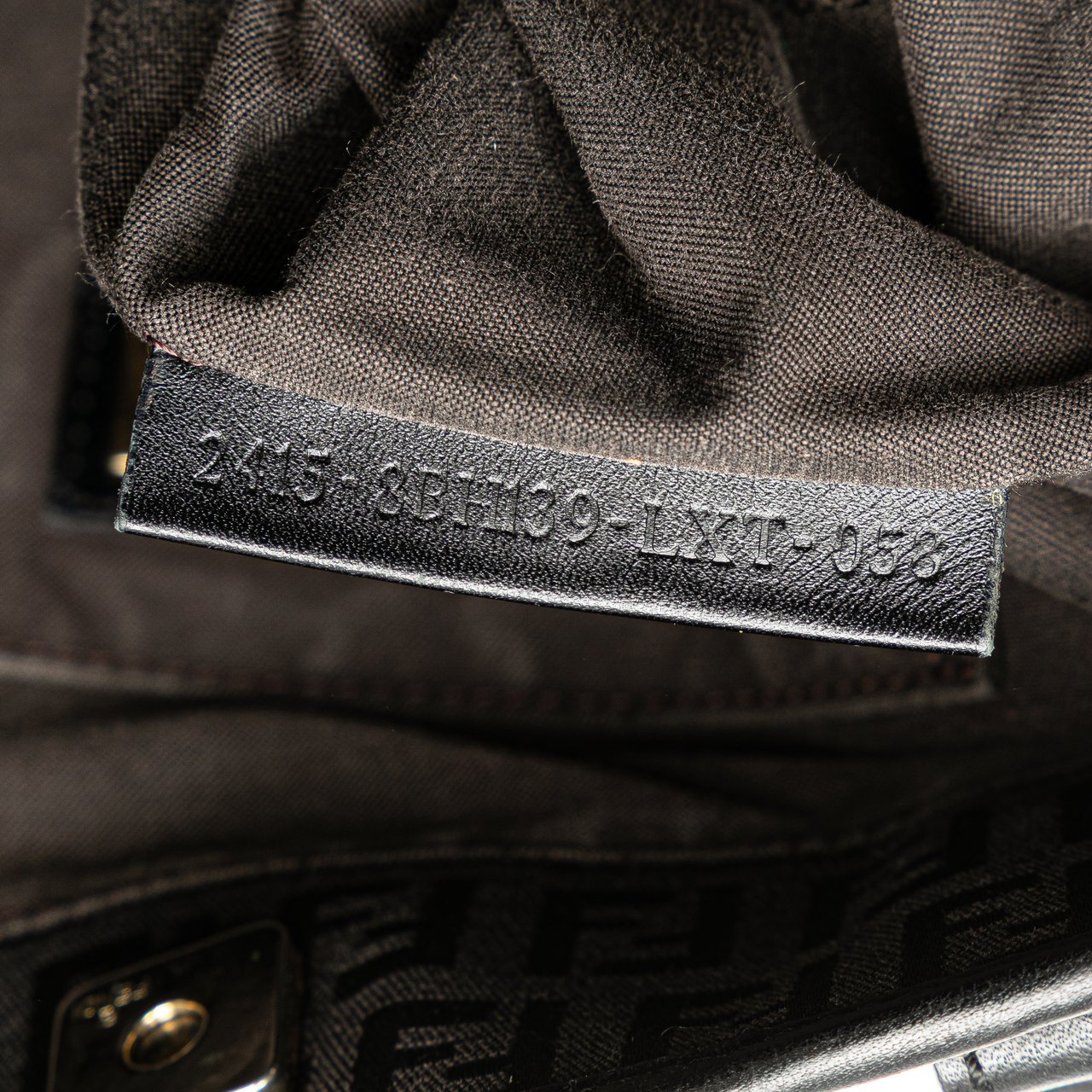 Fendi Zucchino Canvas Chef Front Pocket Shopping Tote Bruin