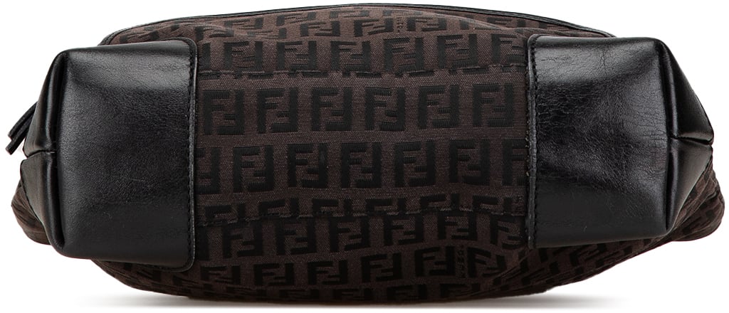 Fendi Zucchino Canvas Chef Front Pocket Shopping Tote Bruin