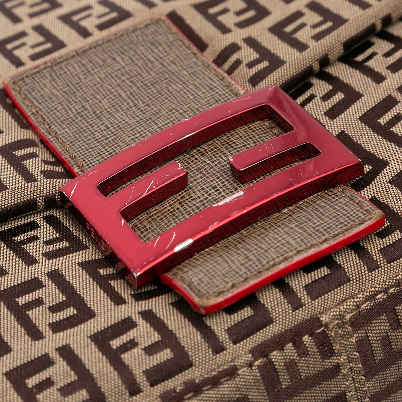Fendi Zucchino Canvas Mamma Forever Bruin