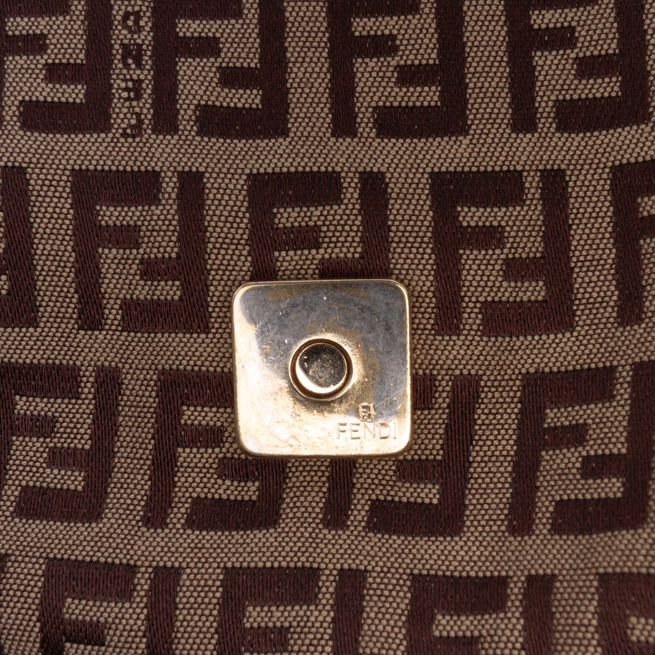Fendi Zucchino Canvas Mamma Forever Bruin