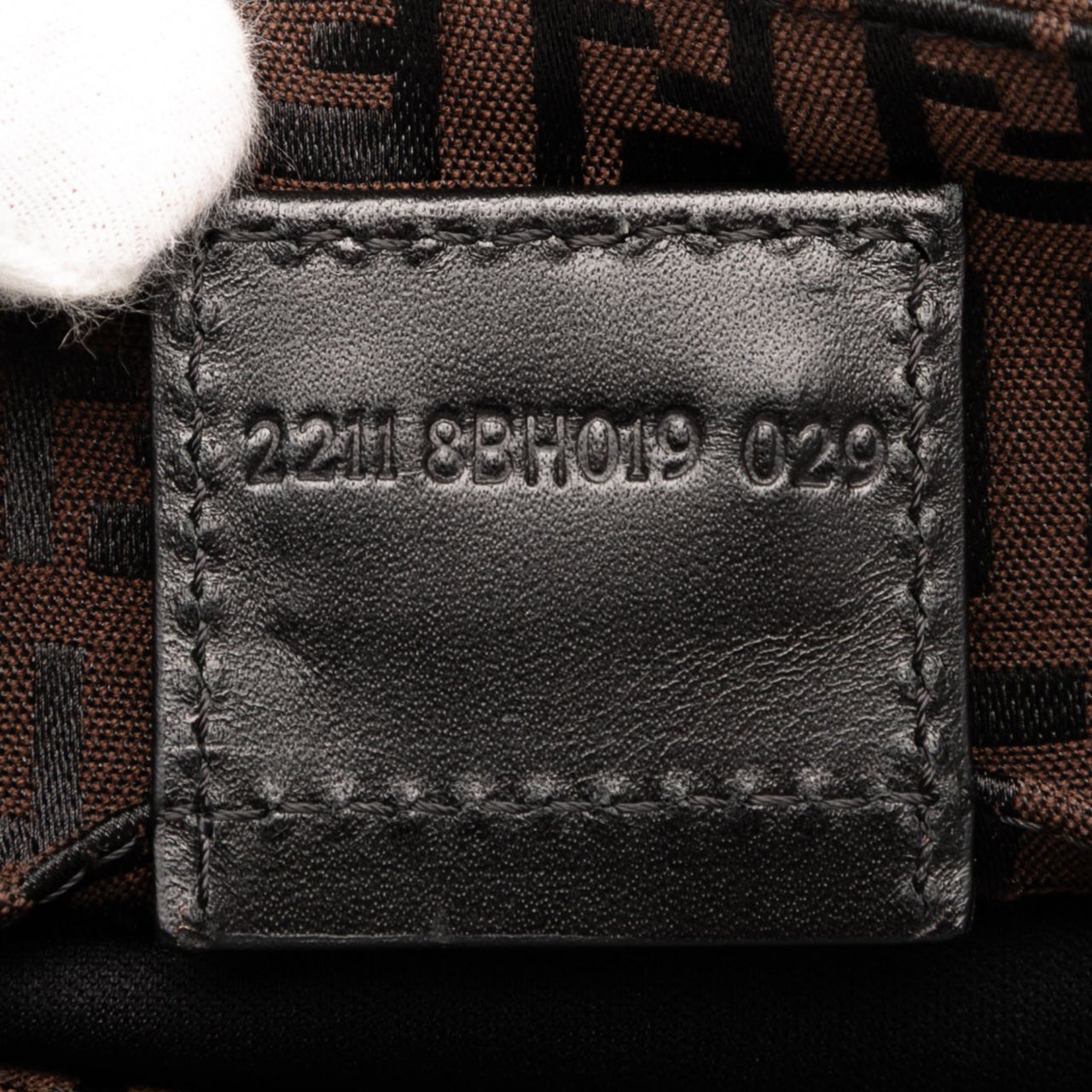 Fendi Zucchino Canvas Tote Bruin