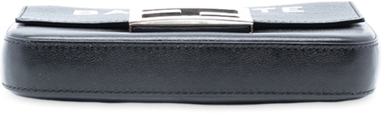 Fendi Marc Jacobs Calfskin Baguette Phone Pouch Satchel Zwart