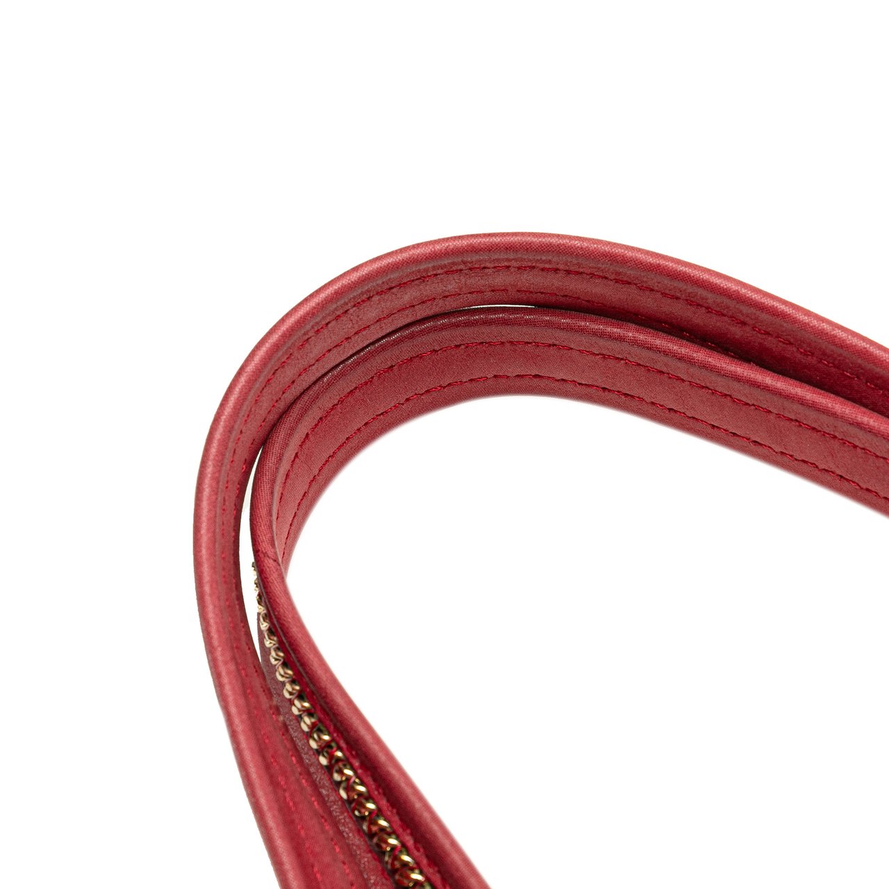 Fendi Medium Leather Chains Tote Rood