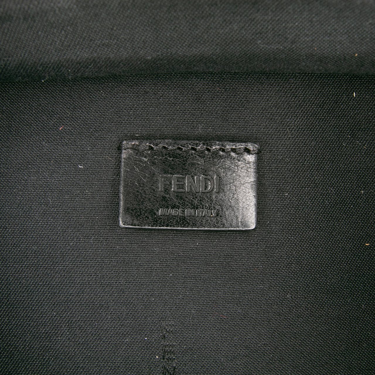 Fendi Mini Zucchino Recycled Jacquard Trolley Satchel Zwart
