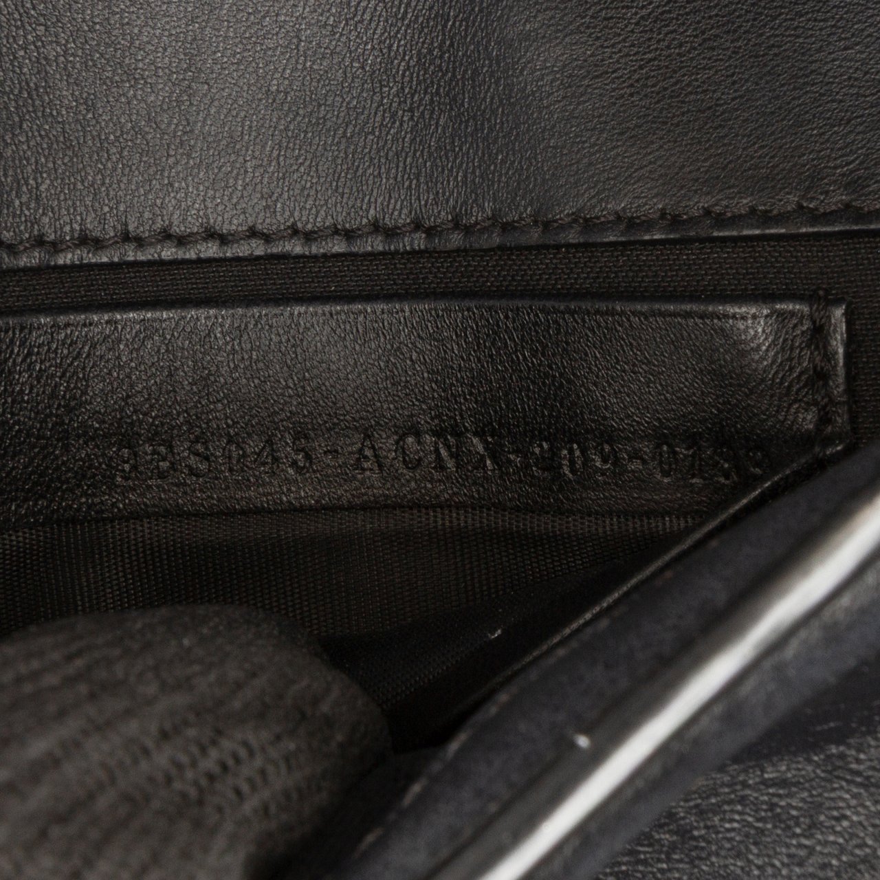 Fendi Mini Nappa Apolo Chain Baguette Shoulder Bag Zwart