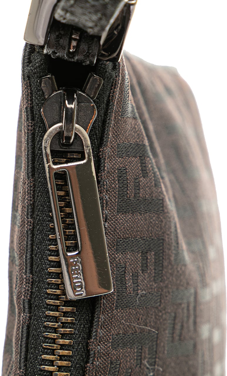 Fendi Zucchino Canvas Crossbody Bruin