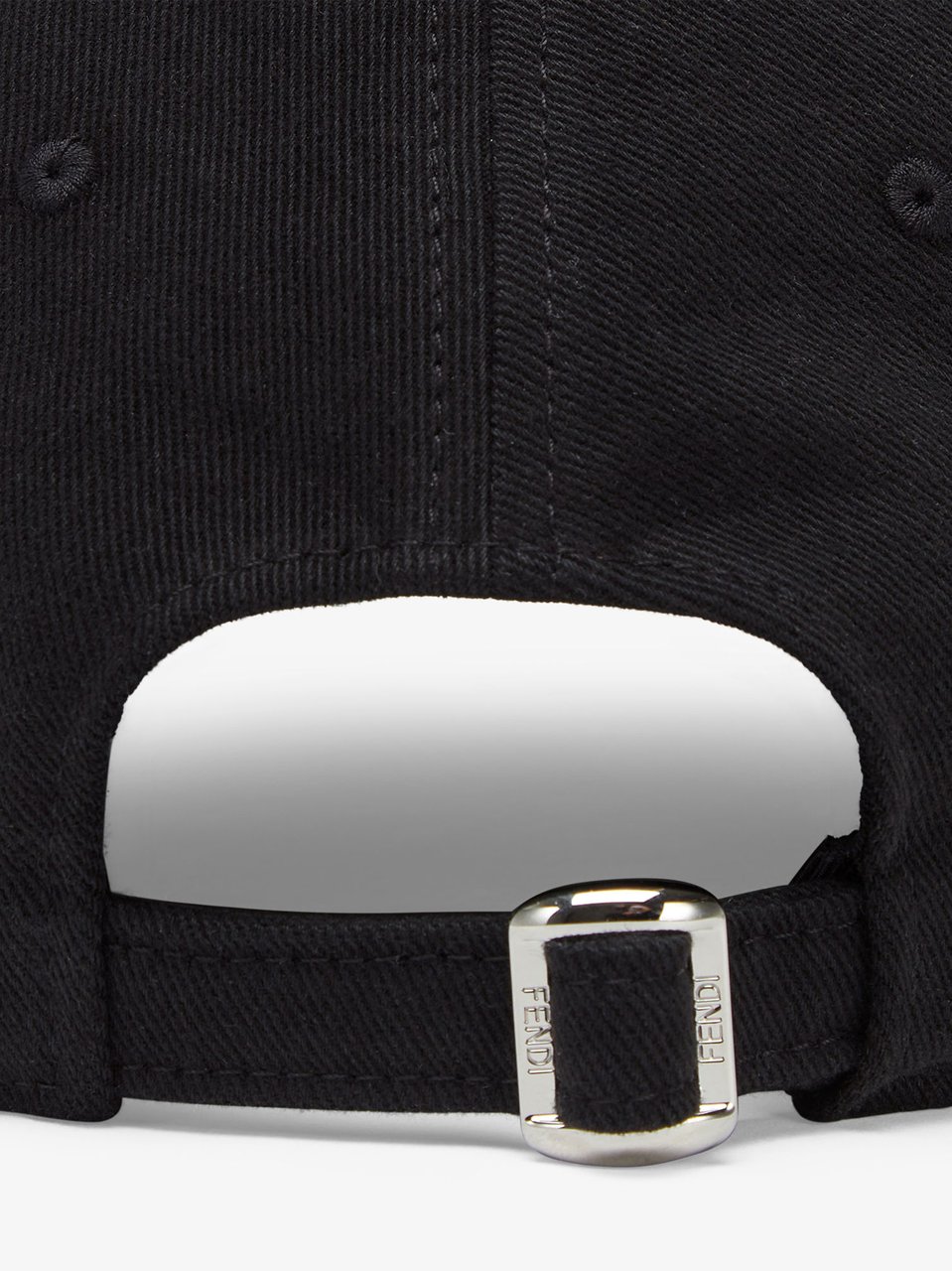 Fendi Cotton Canvas Embroidered Fendi Roma Cap Zwart