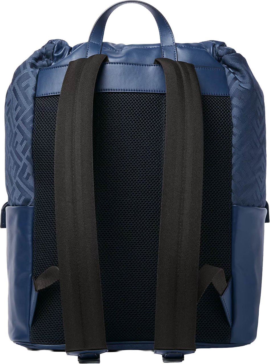 Fendi Baguette Grace Monogrammed Nylon Flap Backpack Zwart