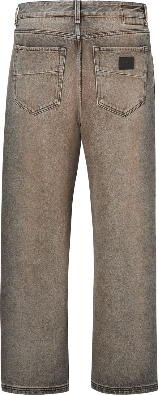Fendi Mid-Length Faded Vintage Wash Denim Shorts Bruin