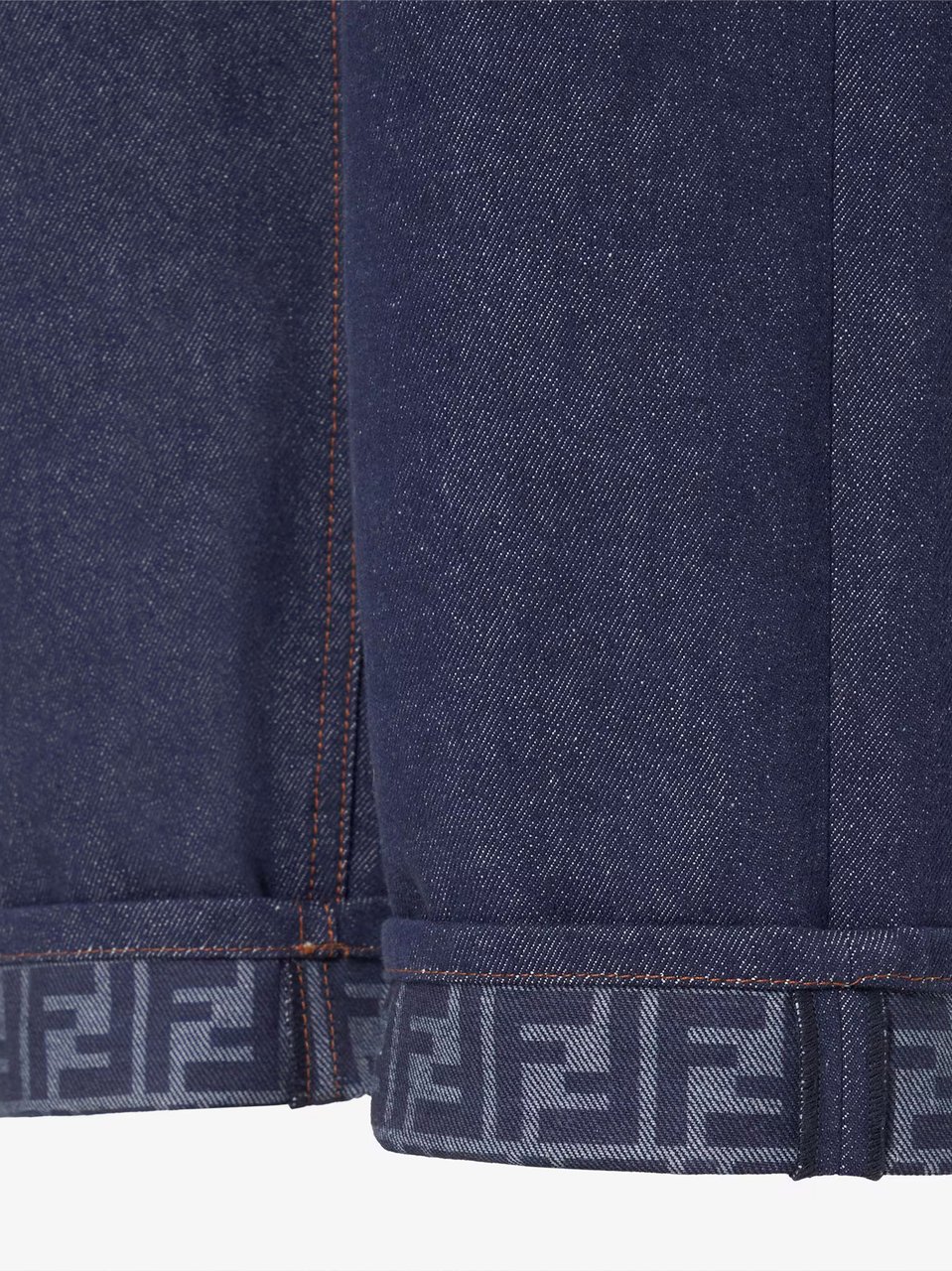 Fendi FF Reverse Den Wide-Leg Indigo Jeans Grijs
