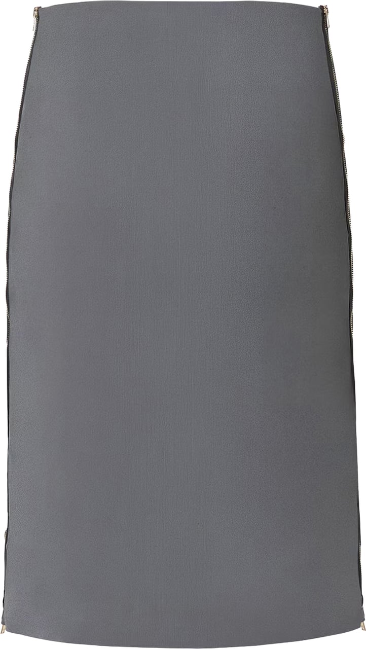 Fendi Viscose Mini Skirt with Circular Embellishments Grijs