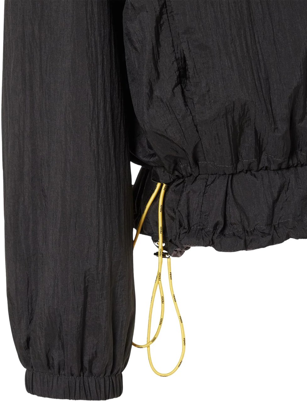Fendi Kway Rev. Zucca Reversible Geometric Jacket Zwart