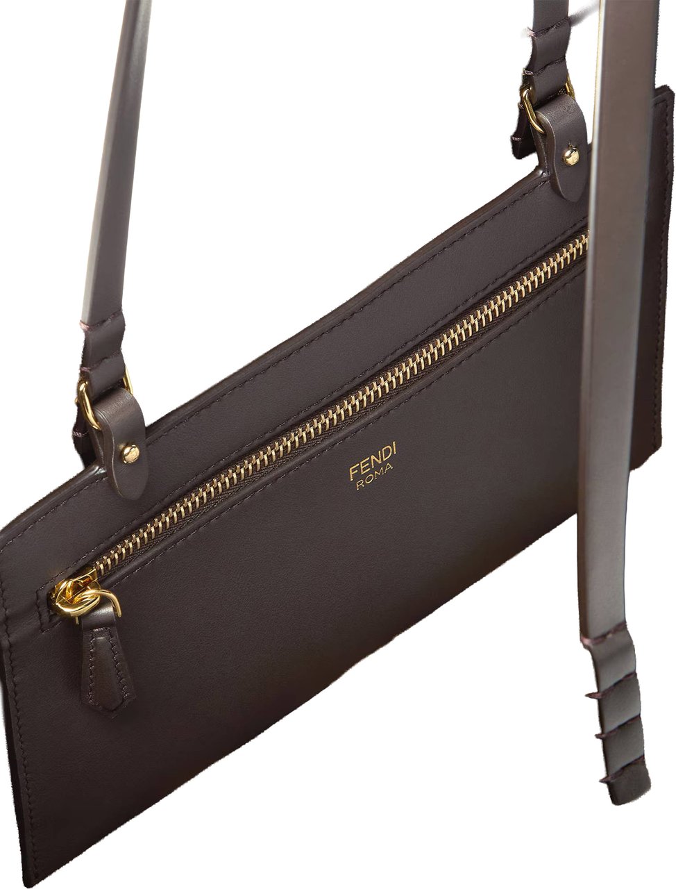 Fendi Monogram Tote Bag with Structured Form and Zip Pocket Bruin