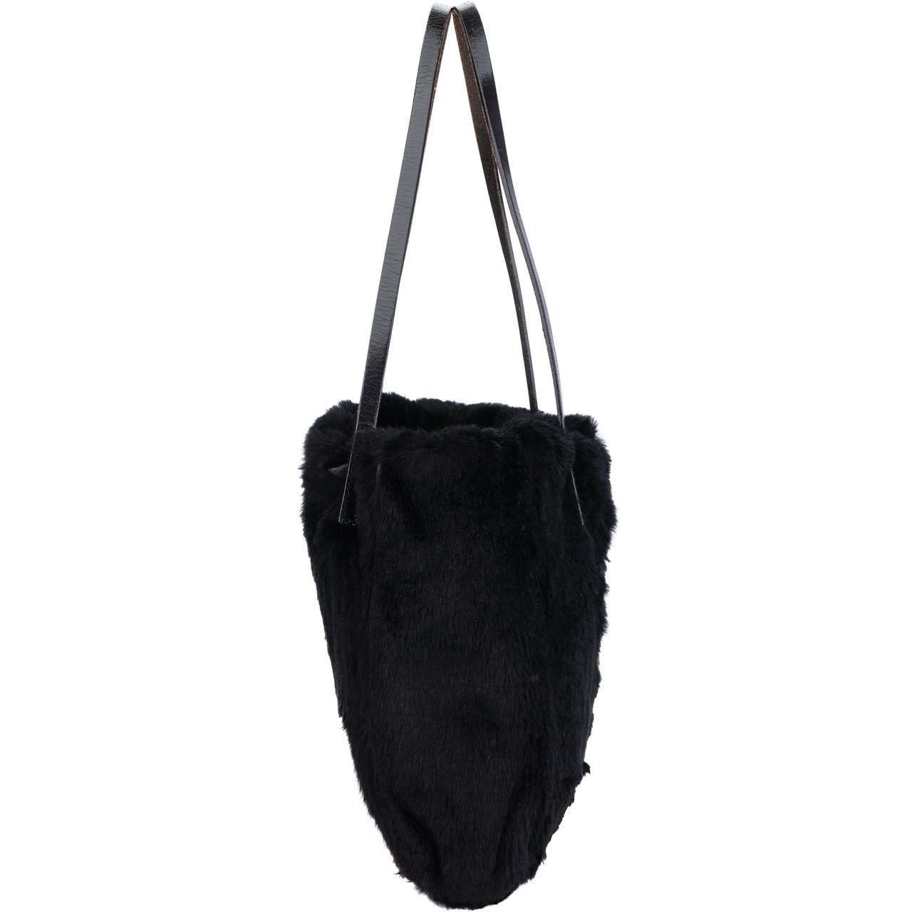 Fendi Fendi FF Buckle Black Fur Shoulder Bag Divers