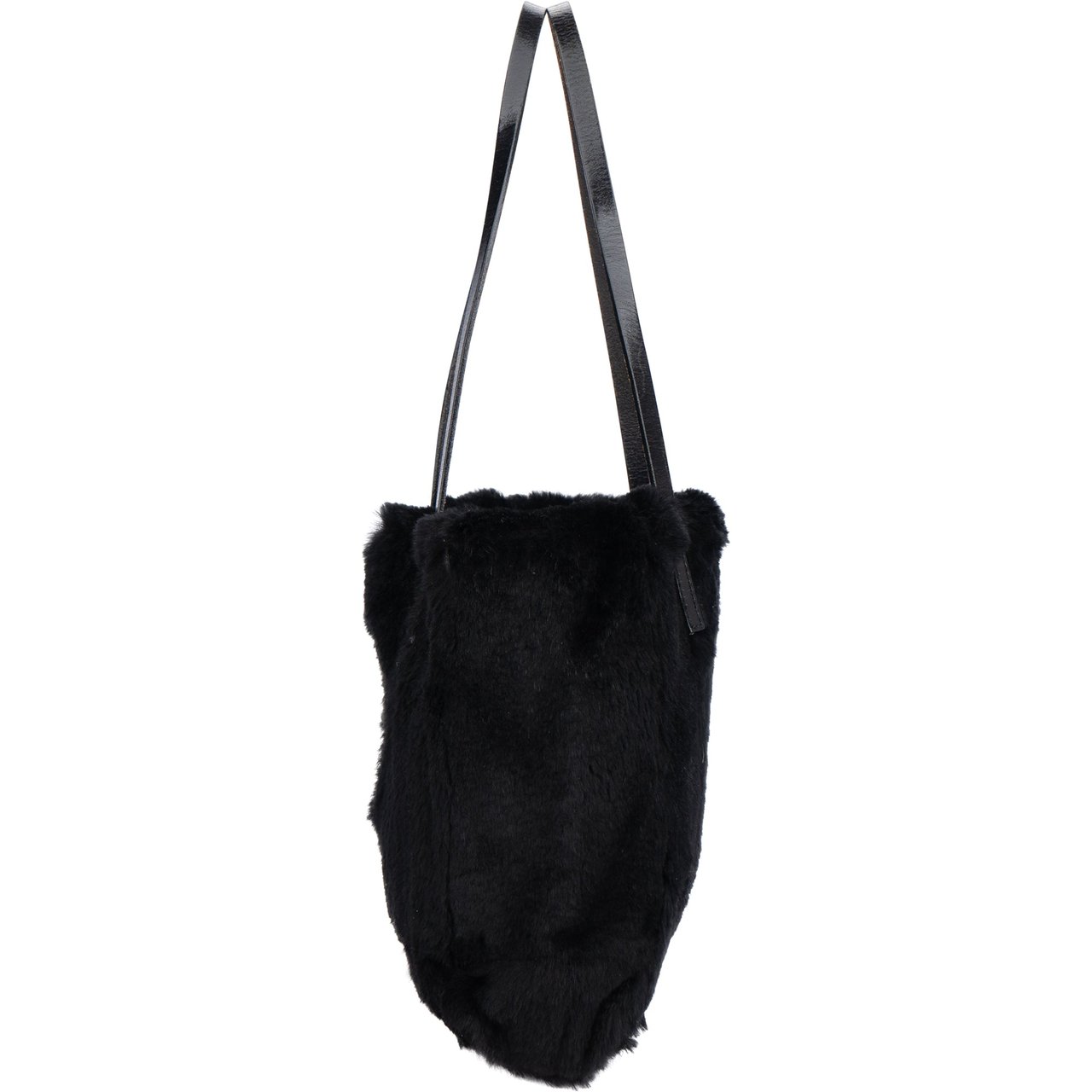 Fendi Fendi FF Buckle Black Fur Shoulder Bag Divers