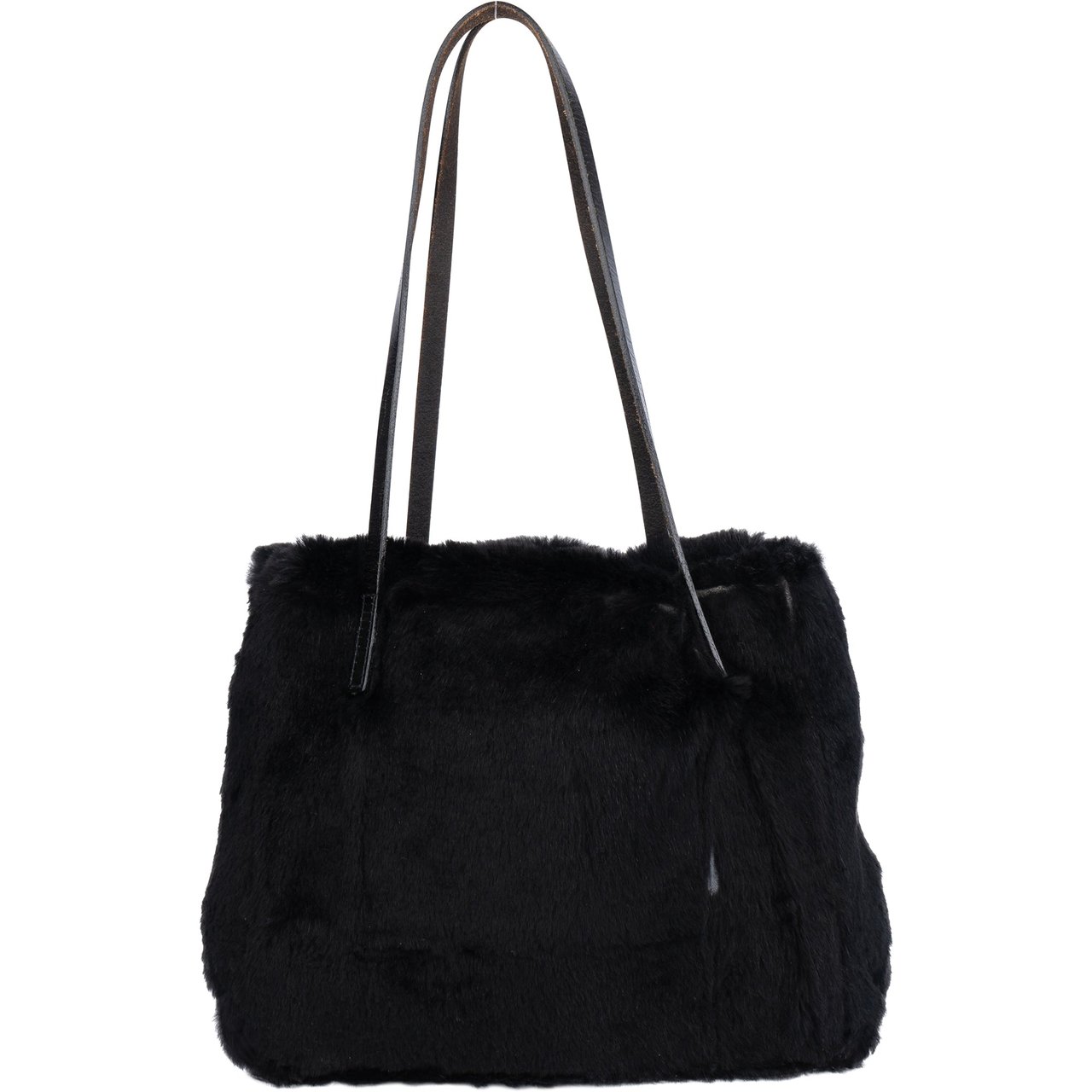 Fendi Fendi FF Buckle Black Fur Shoulder Bag Divers