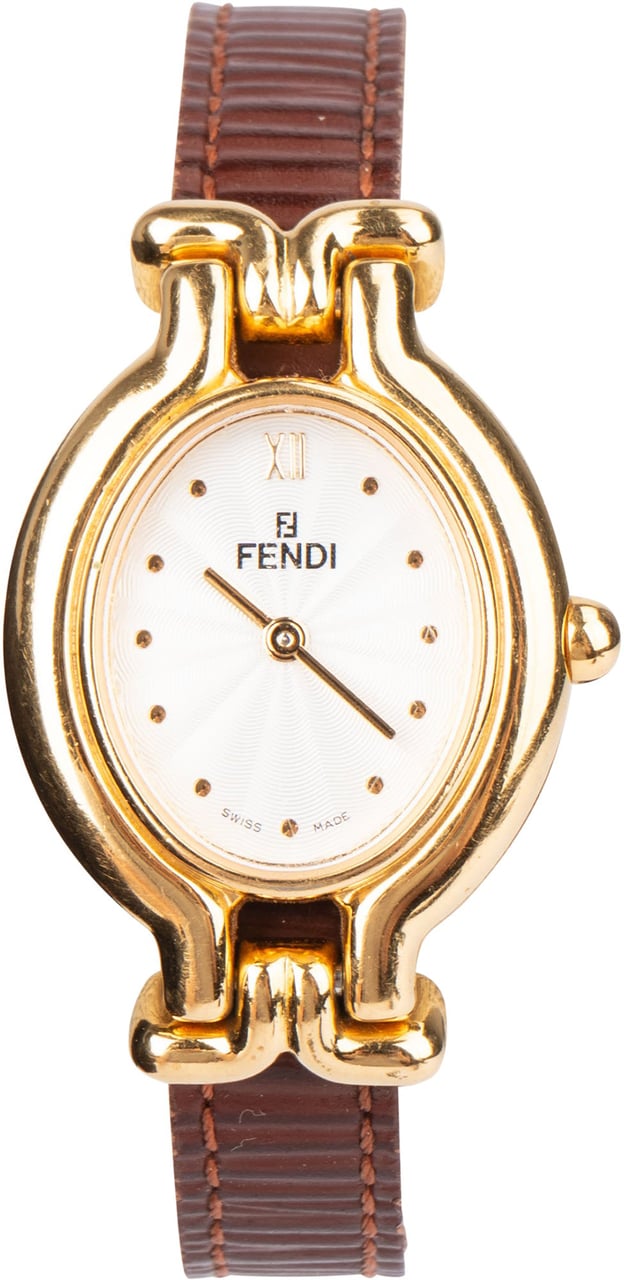 Fendi Fendi Gold Tone Chameleon 640L Women Watch Oranje