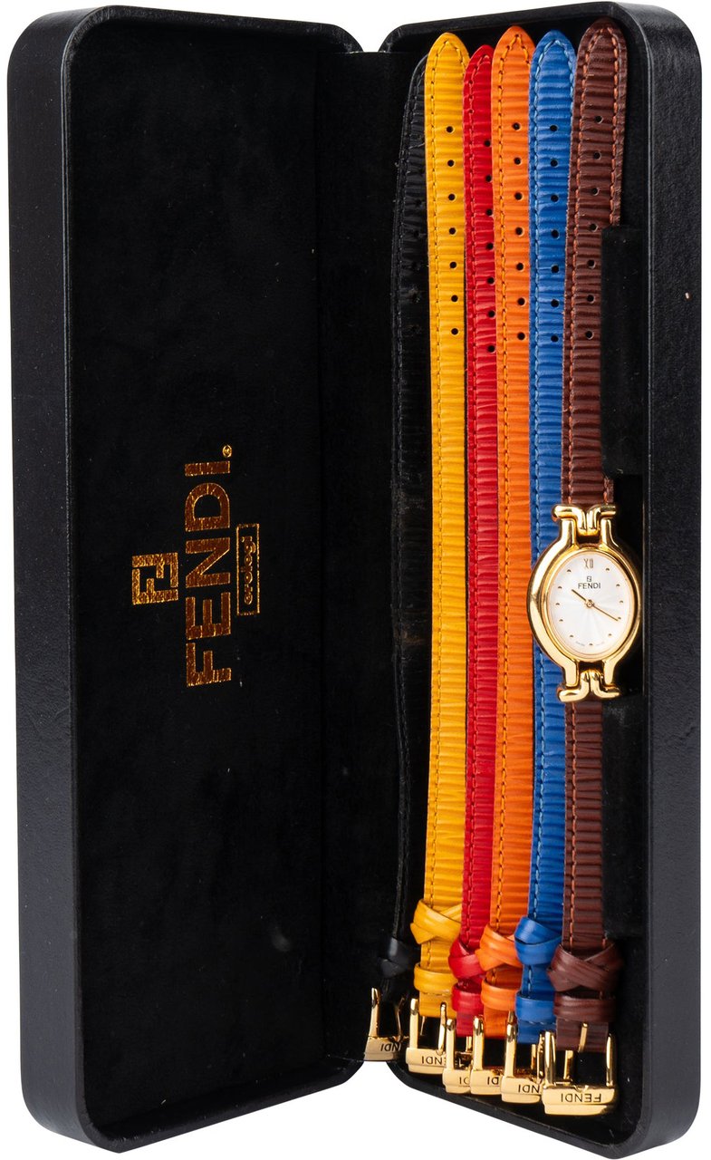 Fendi Fendi Gold Tone Chameleon 640L Women Watch Oranje