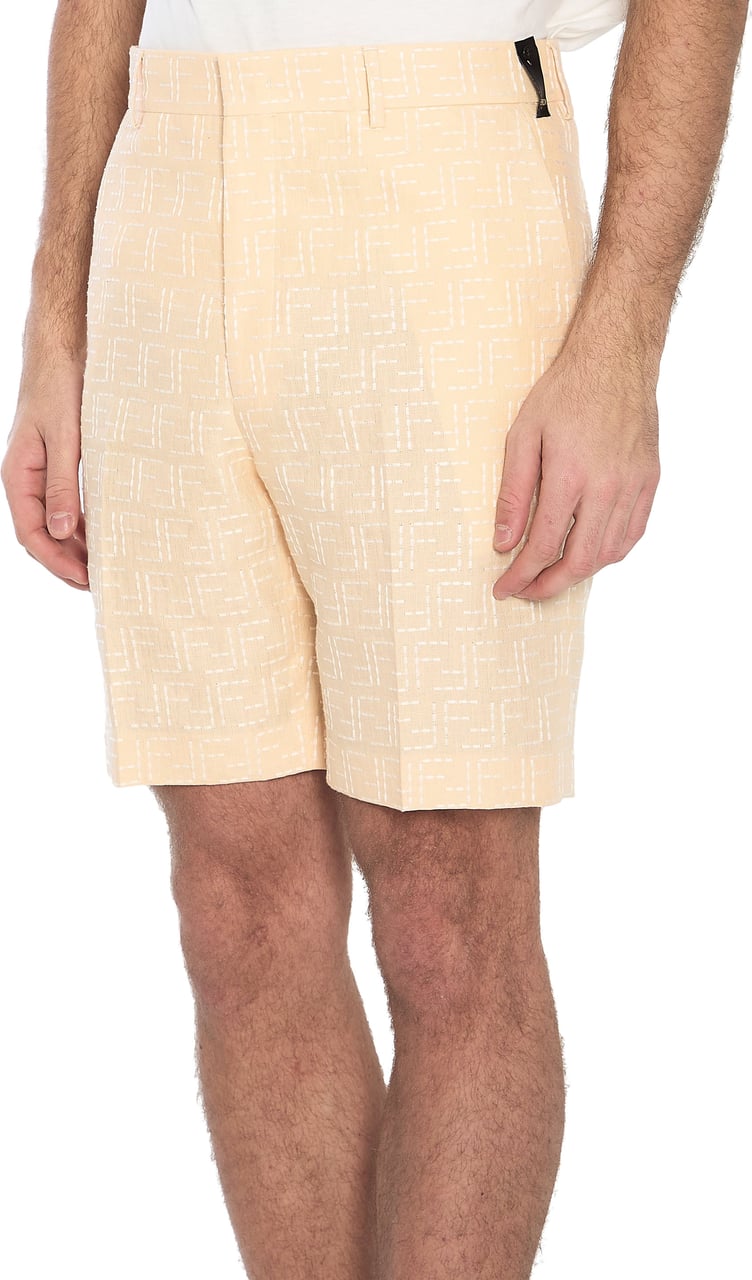 Fendi FF jacquard bermuda shorts Geel