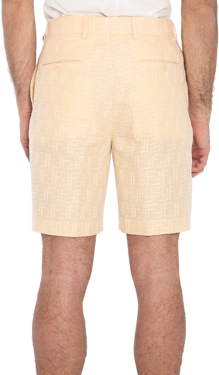 Fendi FF jacquard bermuda shorts Geel