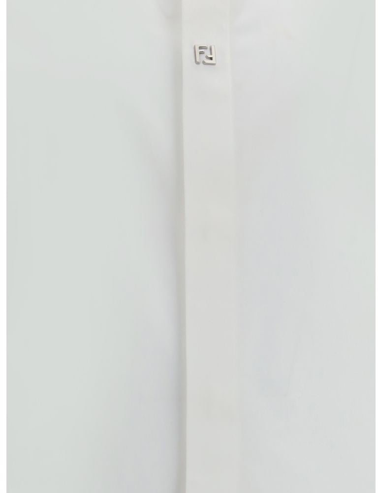 Fendi Fendi White Cotton Dress Shirt Wit