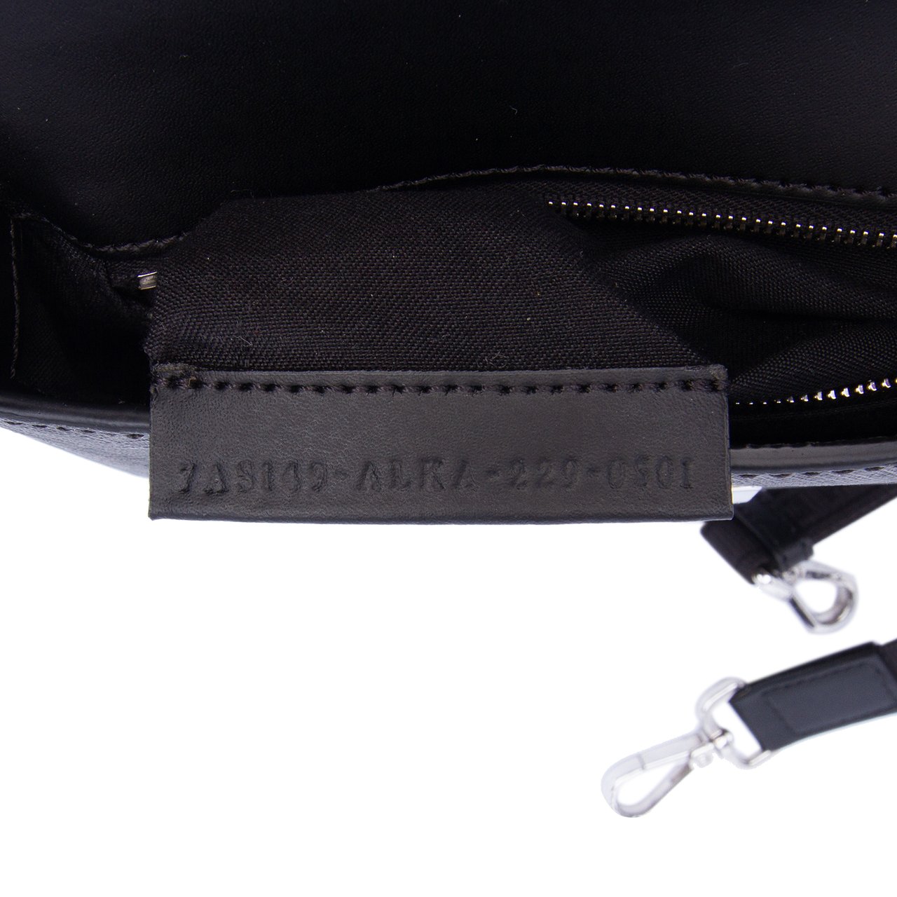 Fendi Zucca Coated Canvas FF 1974 Diagonal Convertible Baguette Satchel Zwart