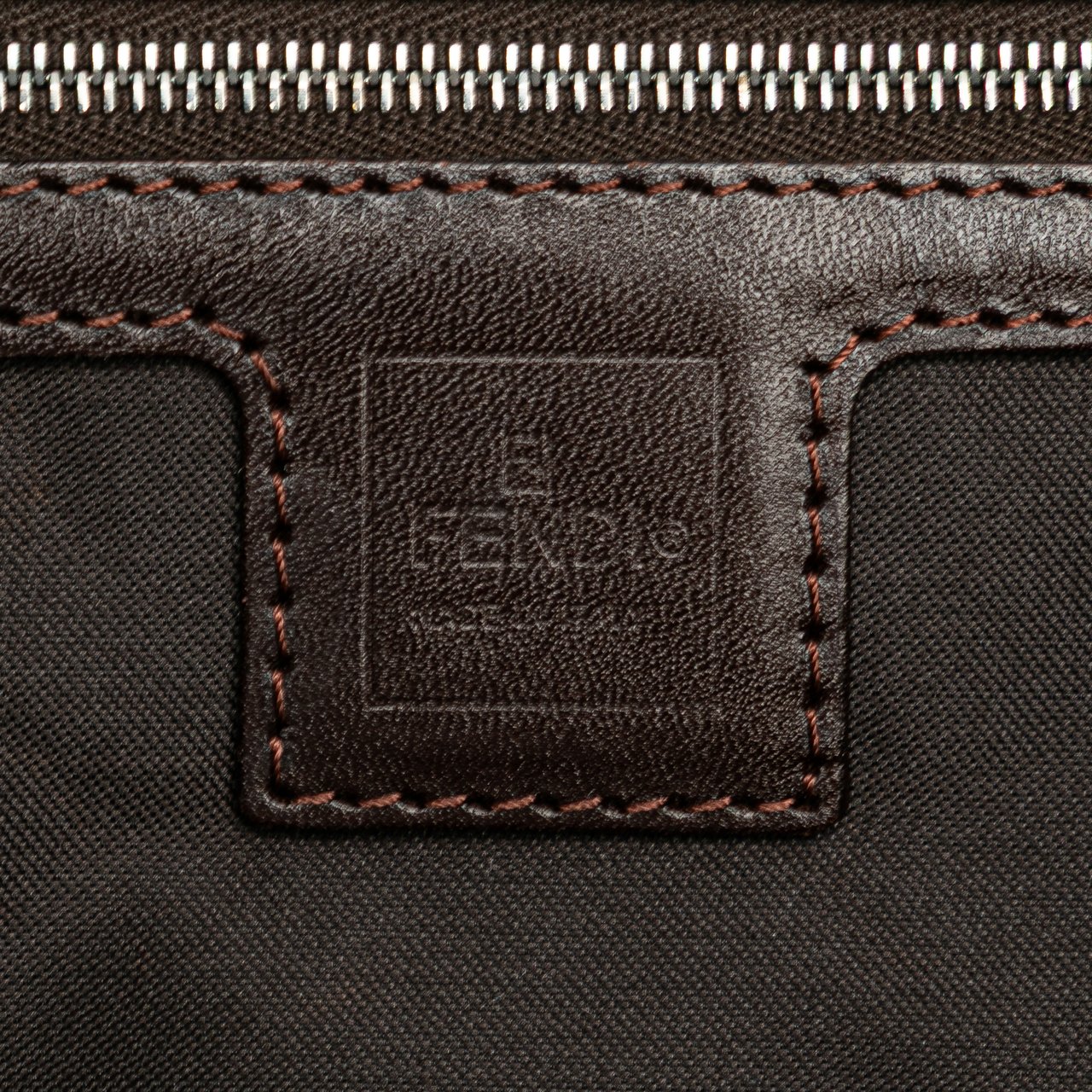 Fendi Small Zucca Canvas Twins Tote Bruin