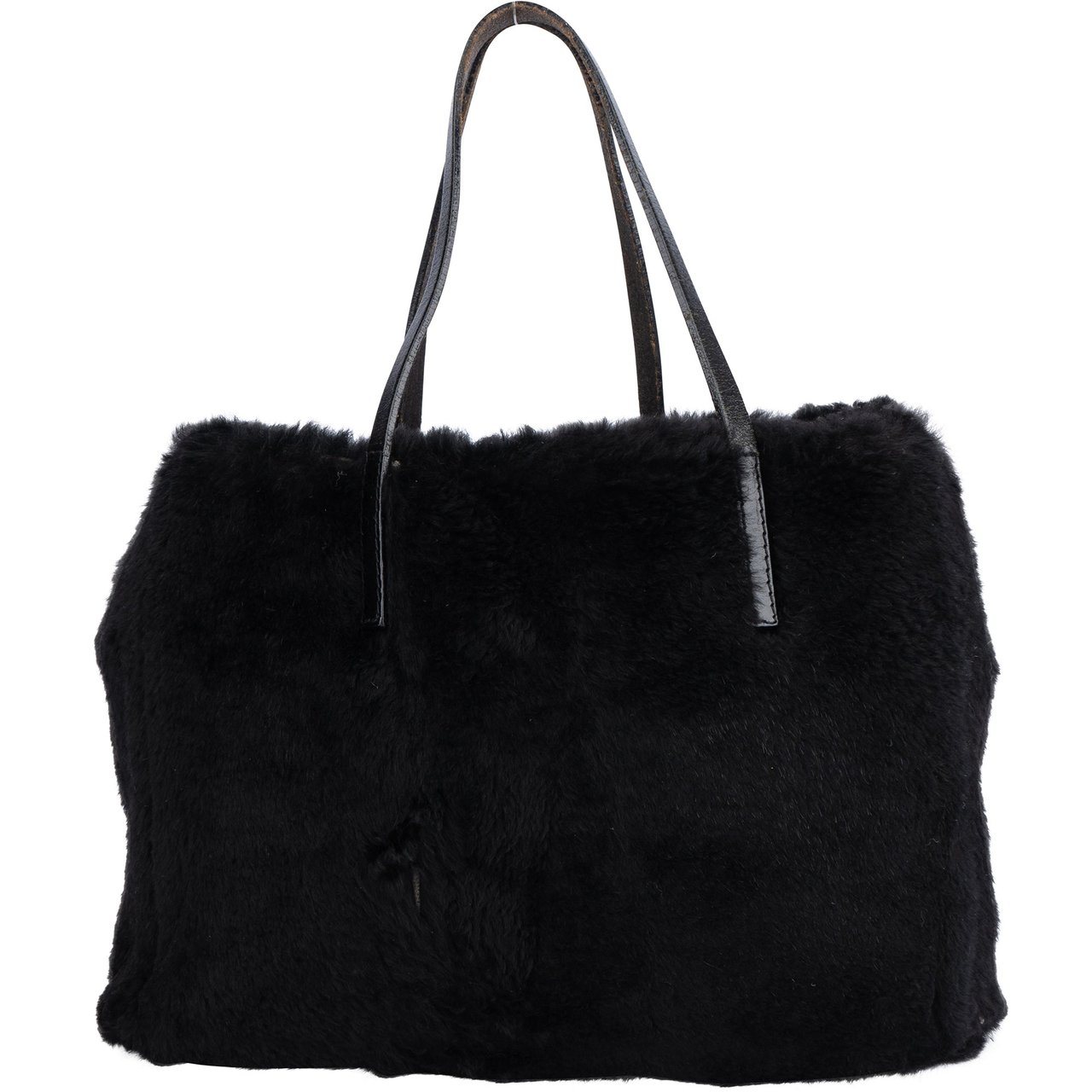 Fendi Fendi FF Black Fur Handbag Divers