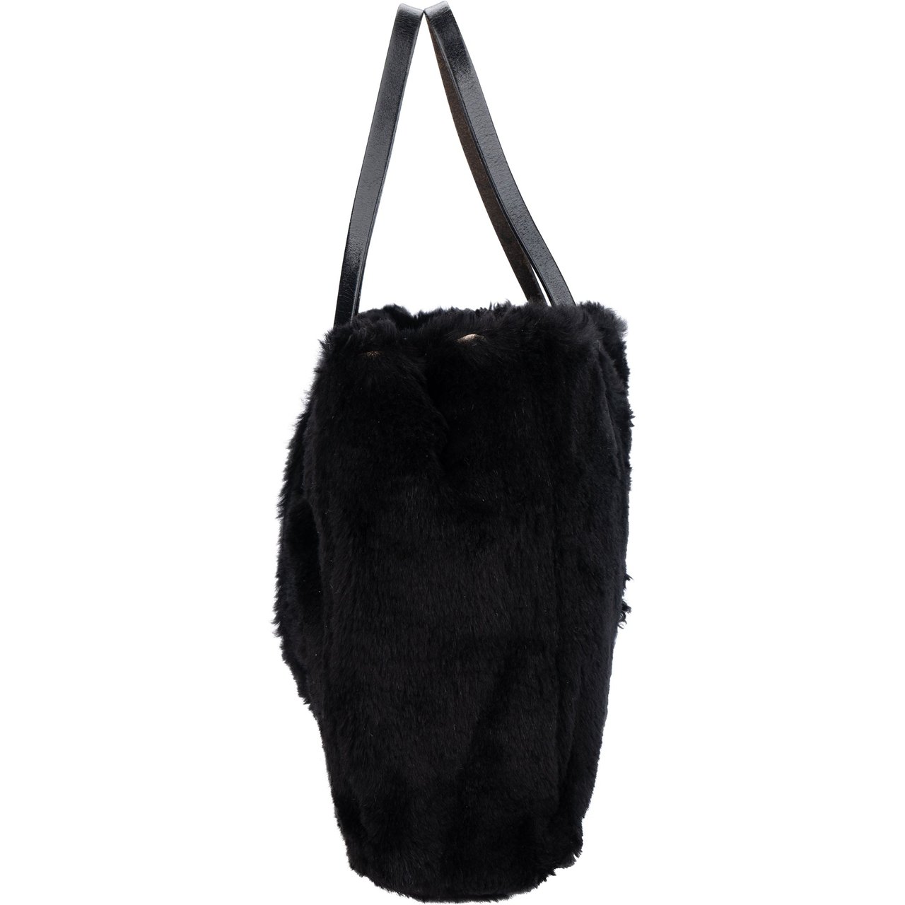 Fendi Fendi FF Black Fur Handbag Divers