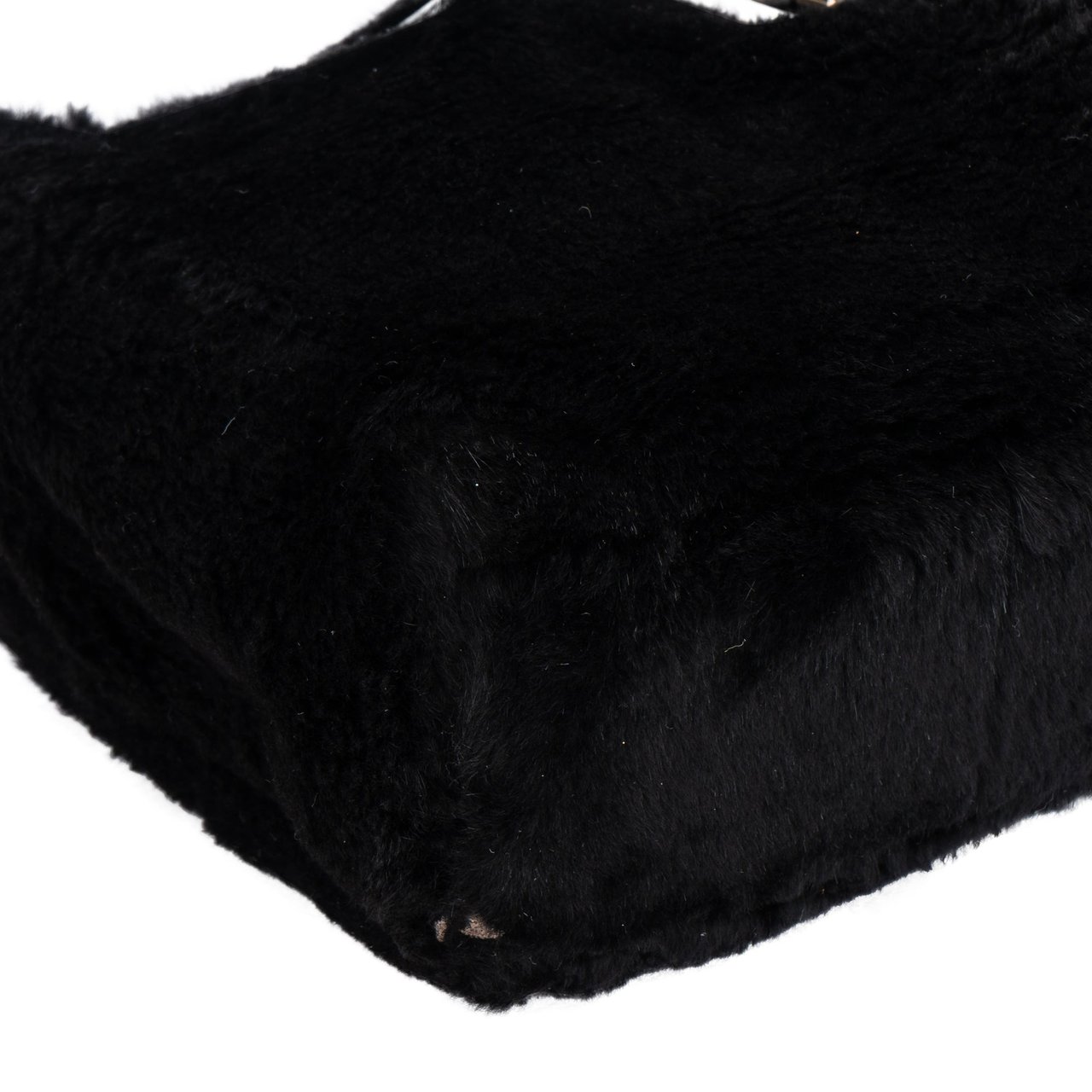 Fendi Fendi FF Black Fur Handbag Divers