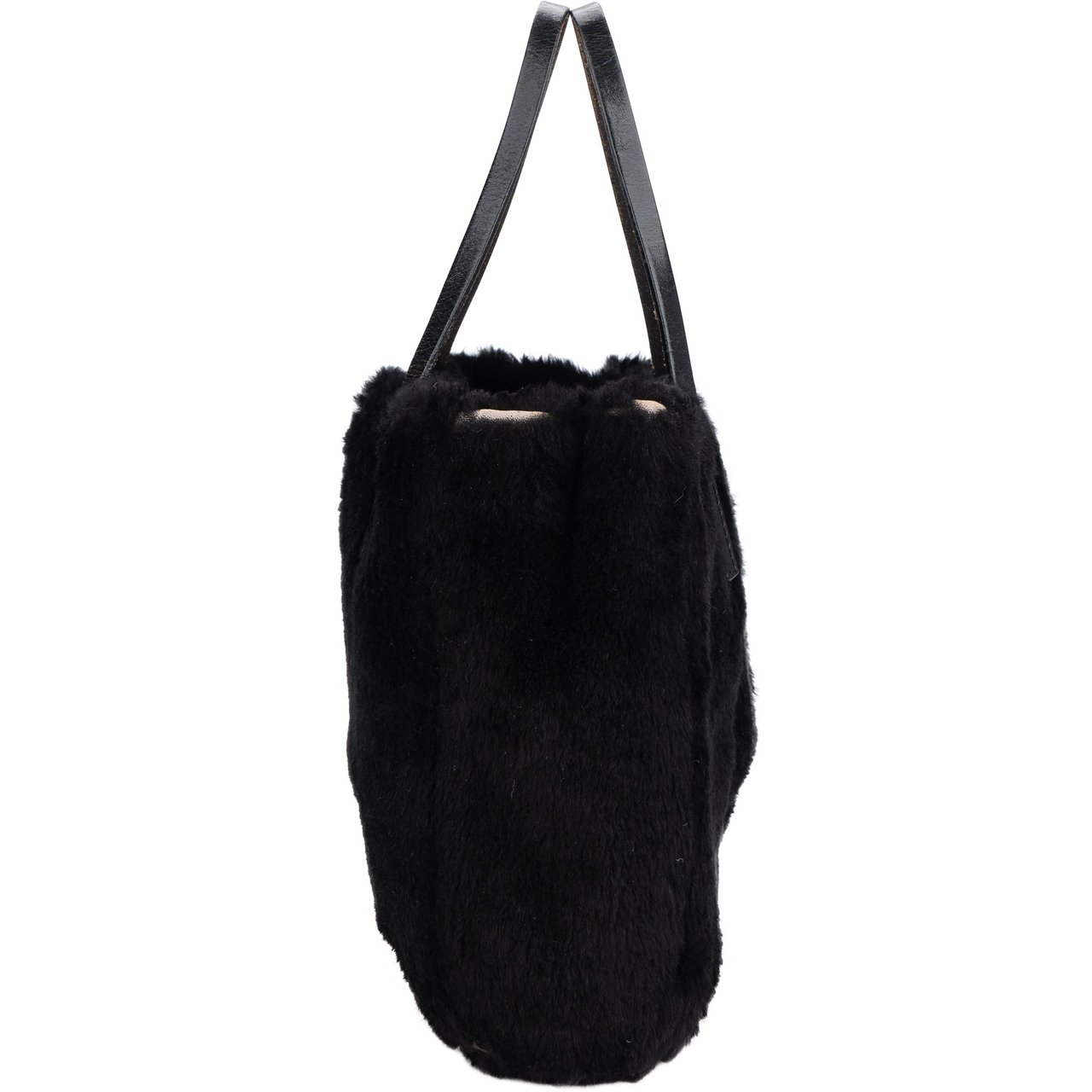 Fendi Fendi FF Black Fur Handbag Divers