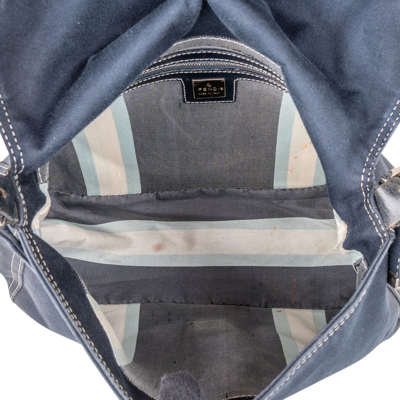 Fendi Fendi Baguette Mamma Shoulder Bag Navy