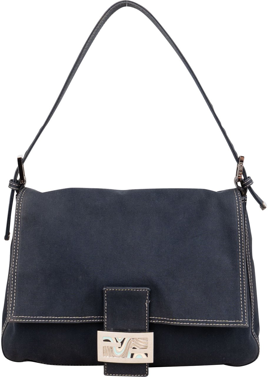 Fendi Fendi Baguette Mamma Shoulder Bag Navy