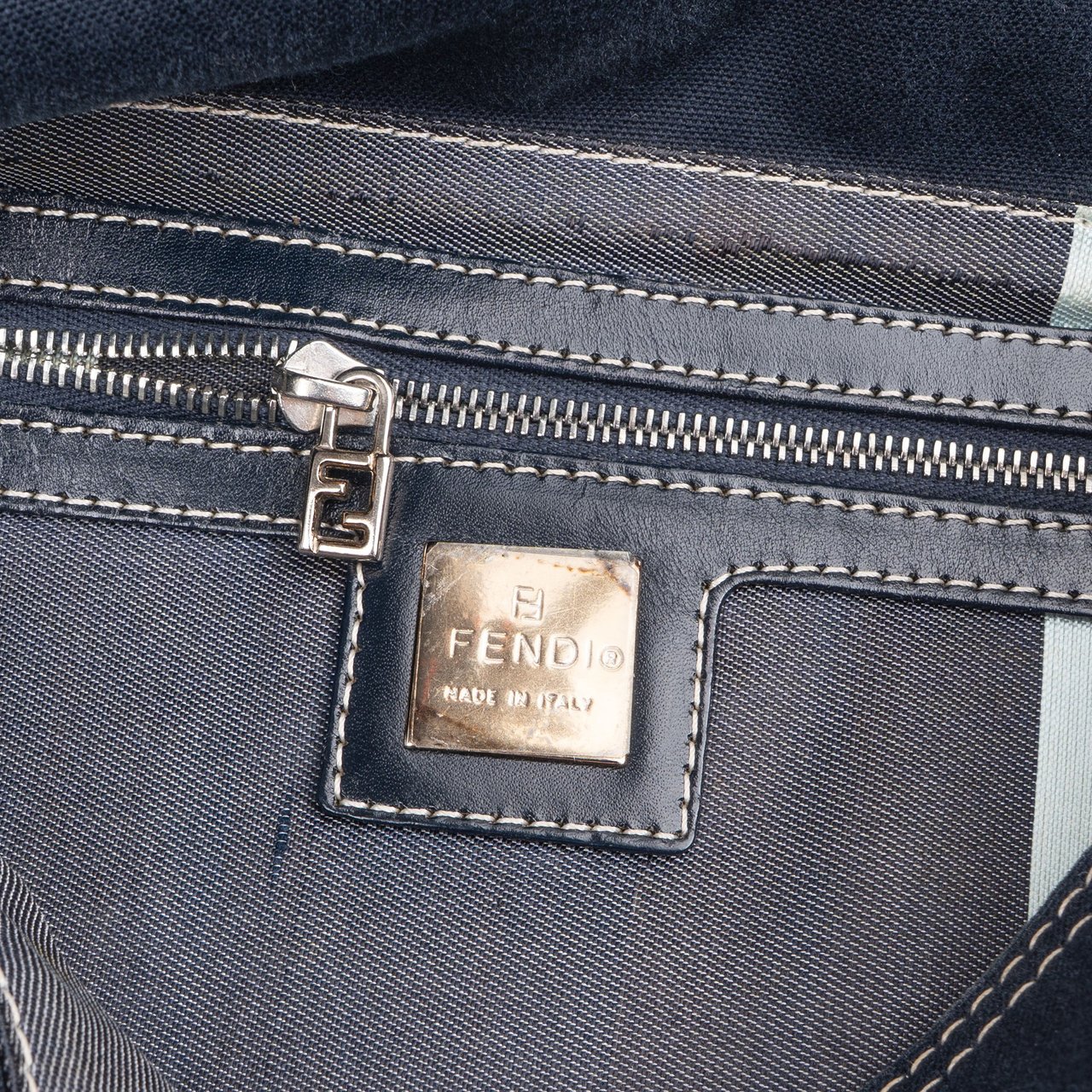 Fendi Fendi Baguette Mamma Shoulder Bag Navy