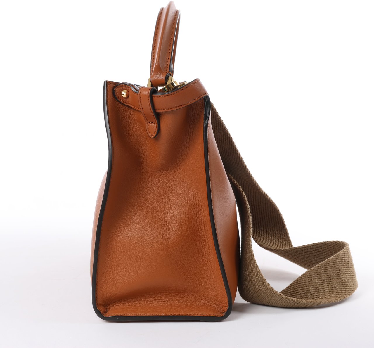 Fendi Fendi Peek-a-boo X-light Leather 2 Way Shoulder Bag in Brown Bruin